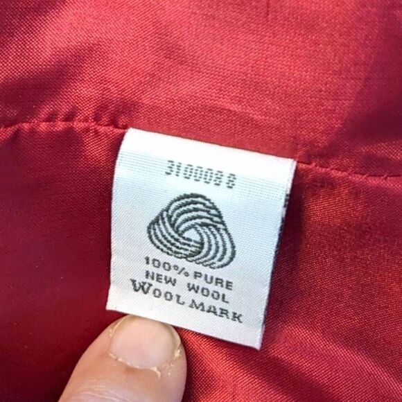 Pendleton Red Blazer Vintage Women's Size 6 Petite‎ 100% Virgin Wool Career Work - Picture 12 of 14
